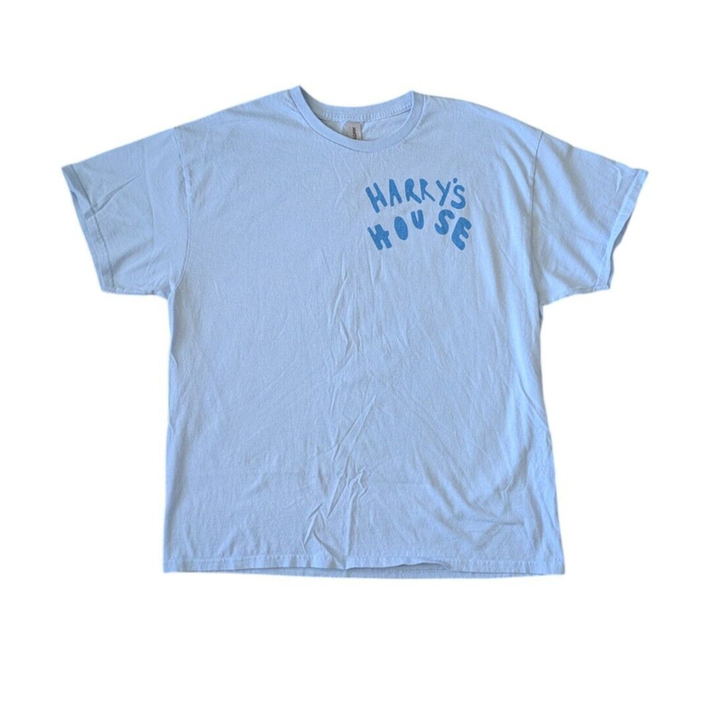 Harrys House Track List Blue Short Sleeve T Shirt Sz XL Mens Gildan Cotton 2022